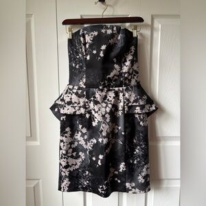 Chic Black and Pink Floral Dress